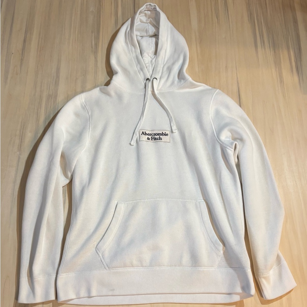 Abercrombie & Fitch Ivory Hoodie with Logo - Picture 3 of 8